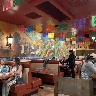 people eating in a mexican restaurant