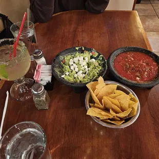 Fresh salsa and guacamole made at your table!