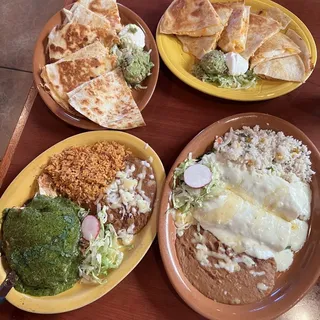 Enchiladas Espinacas y Calabacitas