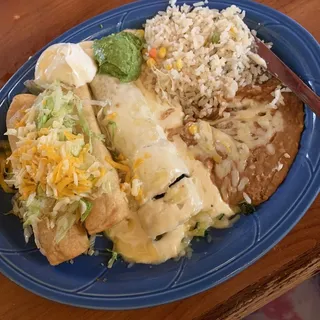 Enchiladas Espinacas y Calabacitas