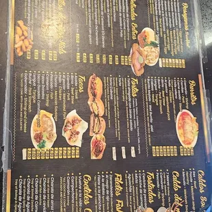 menu, tacos