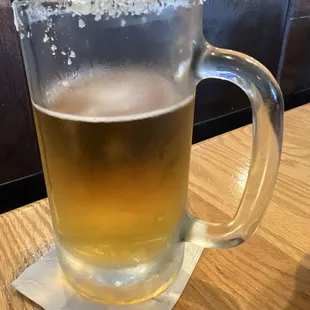 Pacifico on ice cold mug .