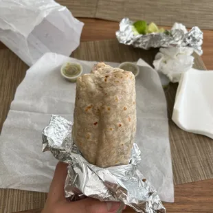 Regular carne asada burrito