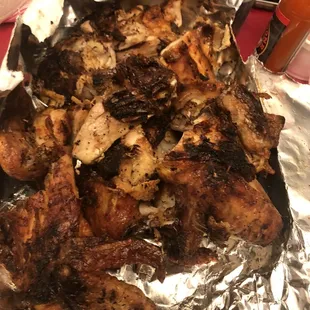 Burnt dry chicken
