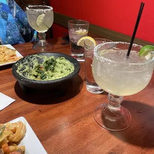 Guacamole and margaritas
