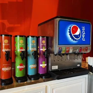 a variety of beverages