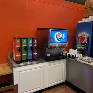 a variety of beverages