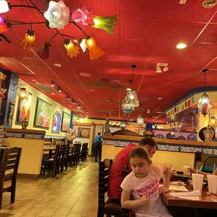 the interior of a mexican restaurant