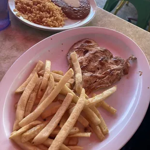 "Pollo asado" the chicken had no salt or flavor and was super thin. $16 for this, not worth it at all