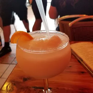 Pina colada - with very bad lighting.  But delicious!