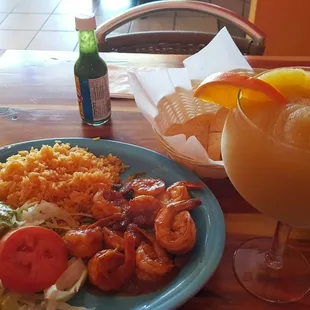 GREAT MARGARITAS  and fresh shrimp