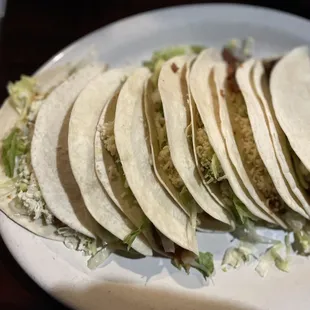 a plate of tacos