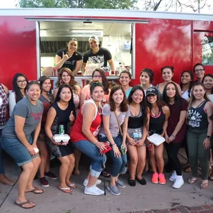Sorority ladies get their first taste of Chamorro food!