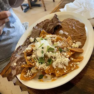 a plate of mexican food