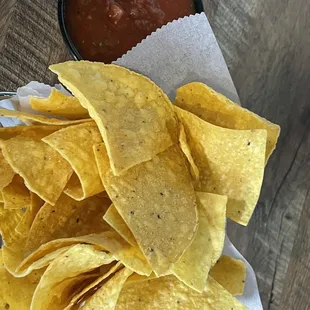 Complimentary chips and salsa