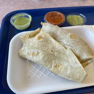 Bean and cheese burrito