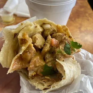 California burrito with chicken.. picture doesn&apos;t do it Justice!