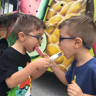 They just love their ice pop.
