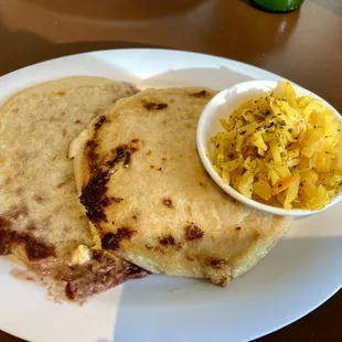 Bean Pupusa and Cheese Pupusa