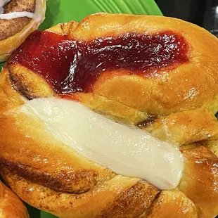 Strawberry and cheese danish
