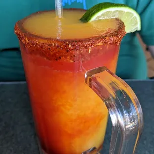 a close up of a drink