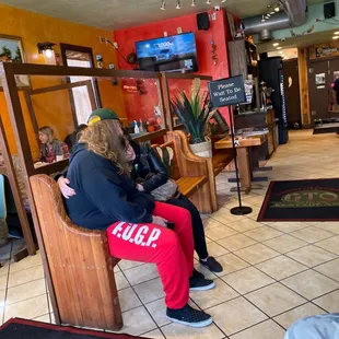 Waiting to be seated because it's worth it.