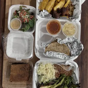 Combo #1, Carne Asada and Flanchoco