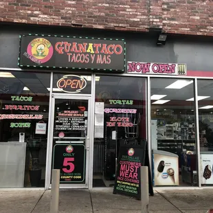 the front of the store
