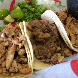 Chicken, Lengua, &amp; Carnitas.