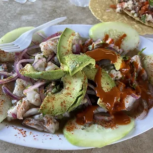 Aguachile! Delicious! Best in San Diego for me.