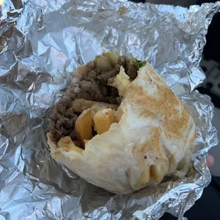 the inside of a wrapper