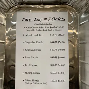 Get a party tray