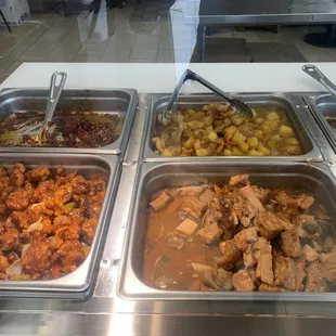 New:  steam table $8.98 lunch box rice with 2 items or a la cart $5.98 for a small box of 1 item