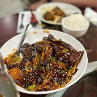 Eggplant in garlic sauce - so delicious!