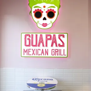 a neon sign