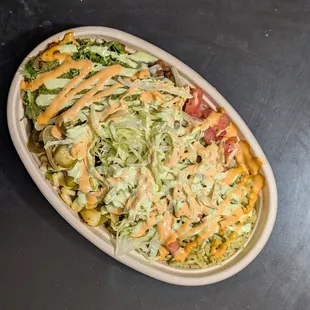 Burrito Bowl (Build Your Own) with plant based impossible meat. $14.95