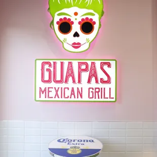 a neon sign