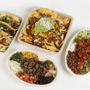 a variety of dishes