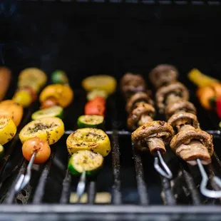 a variety of grilled vegetables