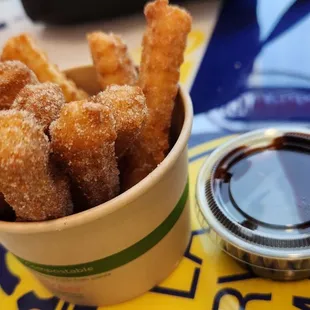 Churro Fries and chocolate dipping sauce