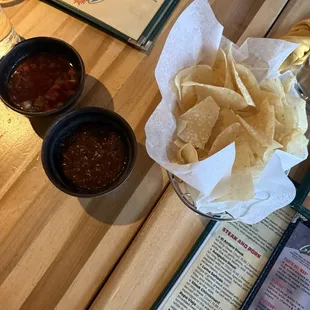 Complimentary chips and salsa