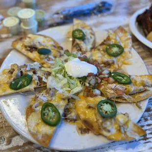 a plate of nachos