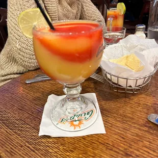 Mango strawberry mix margarita