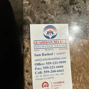 His card