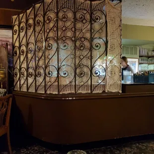 a woman behind the counter