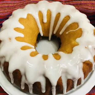 a bundt cake on a plate