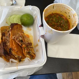 Quesabirria with the best consommé.