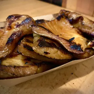 Smoked Salmon Bellies. Was looking forward to these the most, but came off muted; wanted the flavor to be bolder with a stronger smokiness.