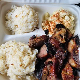 Spicy Smoked Pork Plate Lunch
