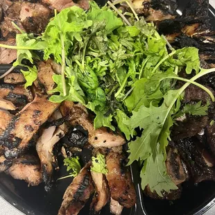 This was their small pupu platter (one fish, three meats, and a starch). This plate was $65 as of 11/08/22.